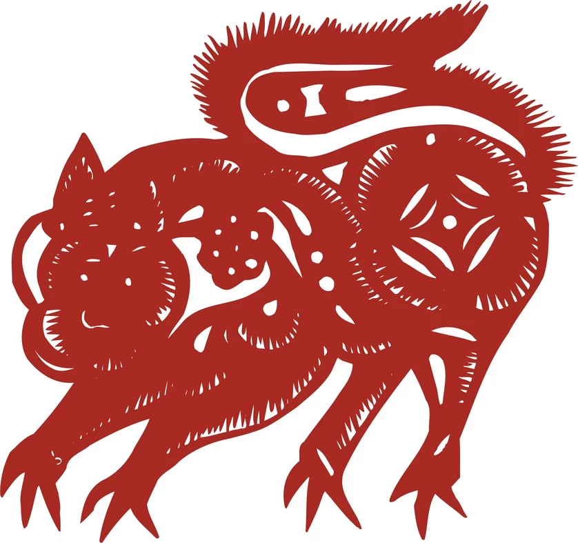 中国风中式传统喜庆民俗人物动物窗花剪纸插画边框AI矢量PNG素材【1347】